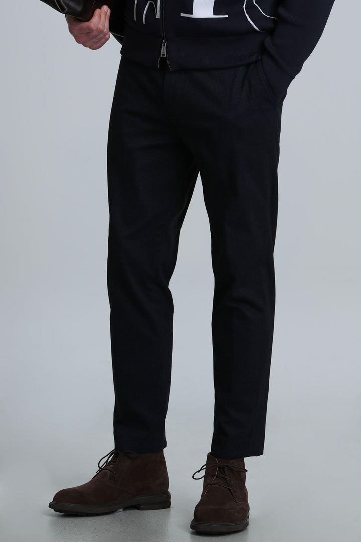 Navy Elegance: The Ultimate Slim Fit Chino Trousers for Men - Texmart