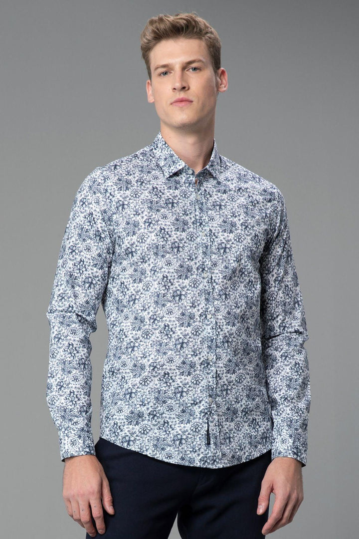 Navy Elegance: Trodos Men's Smart Shirt - The Perfect Blend of Style and Comfort - Texmart