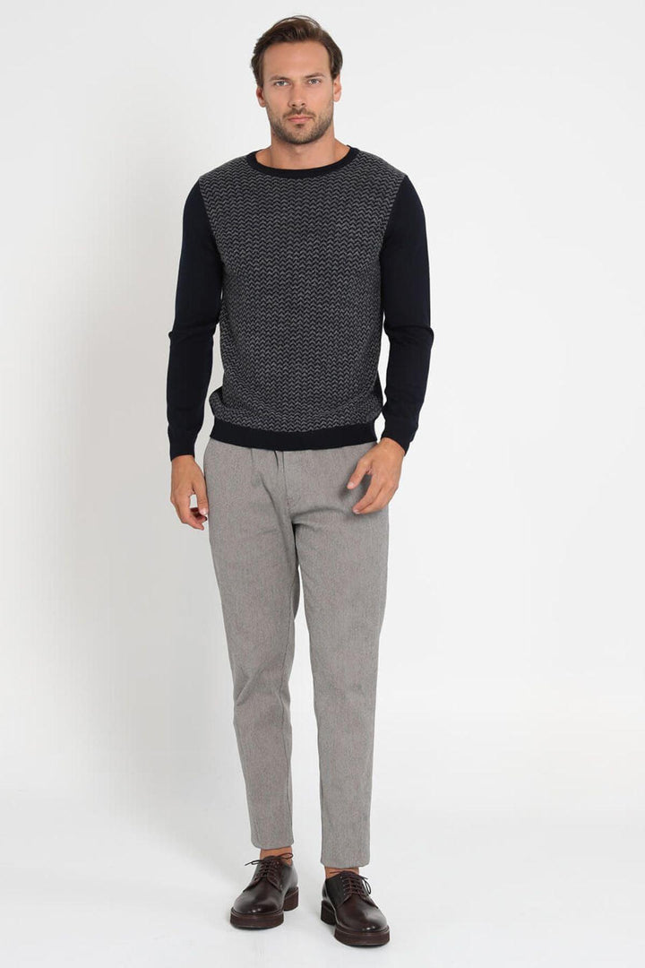 Navy Knit Sweater: Stylish Comfort - Texmart