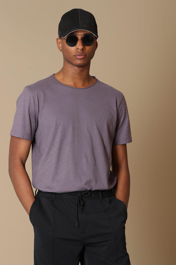 Plum Perfection Men's Essential Cotton T-Shirt: The Ultimate Wardrobe Staple for Every Man - Texmart