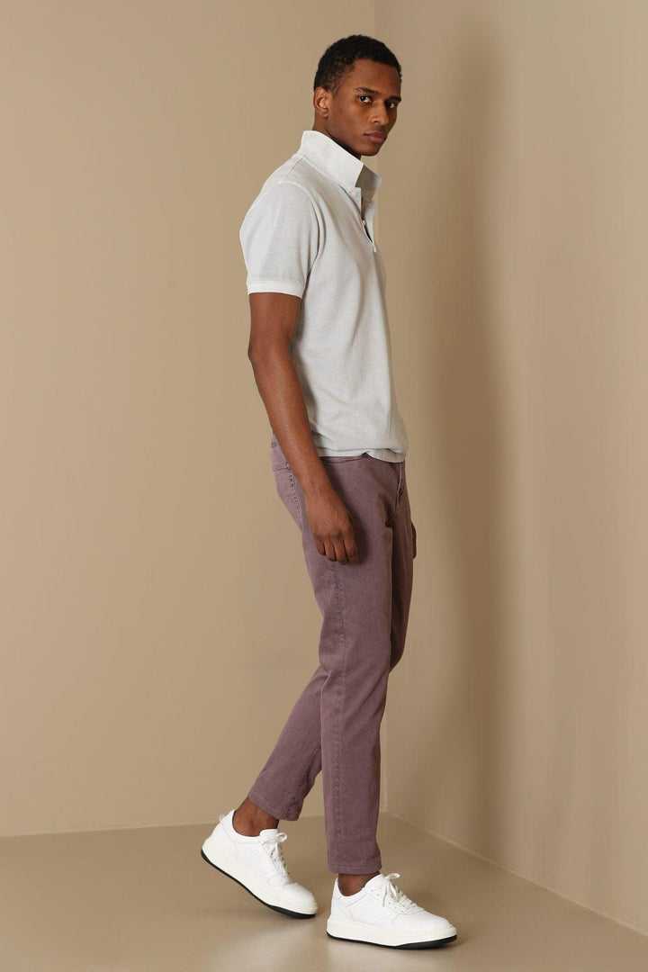 Plum Perfection: The Ultimate Slim Fit 5 Pocket Men's Trousers by Helt Sport - Texmart