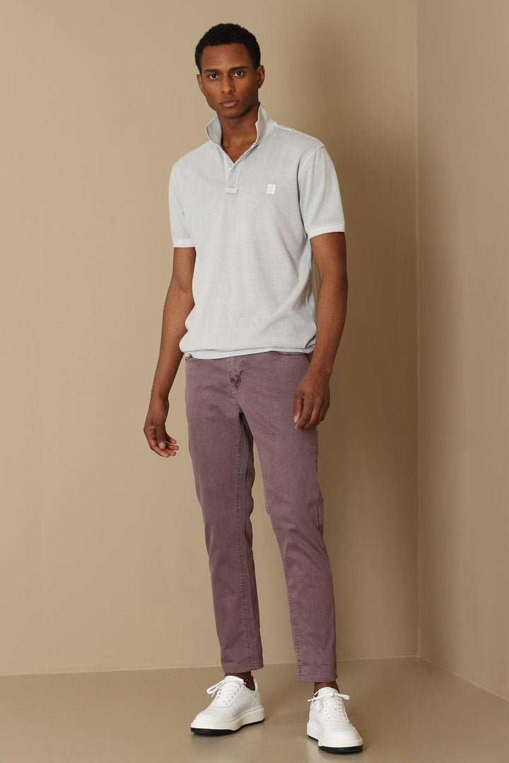 Plum Perfection: The Ultimate Slim Fit 5 Pocket Men's Trousers by Helt Sport - Texmart