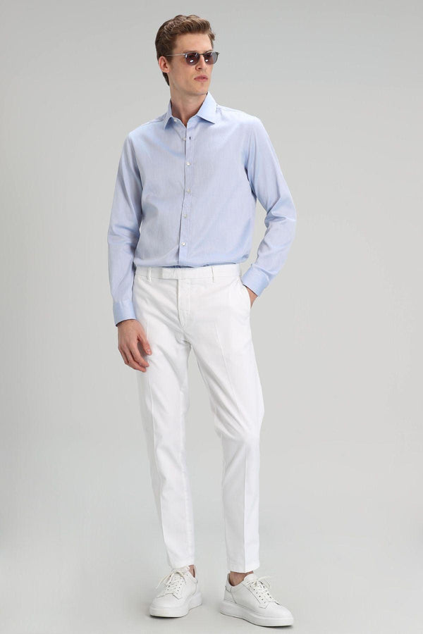 Pure Elegance: The Ultimate White Slim-Fit Chino Trousers for Men by Mate Sports - Texmart