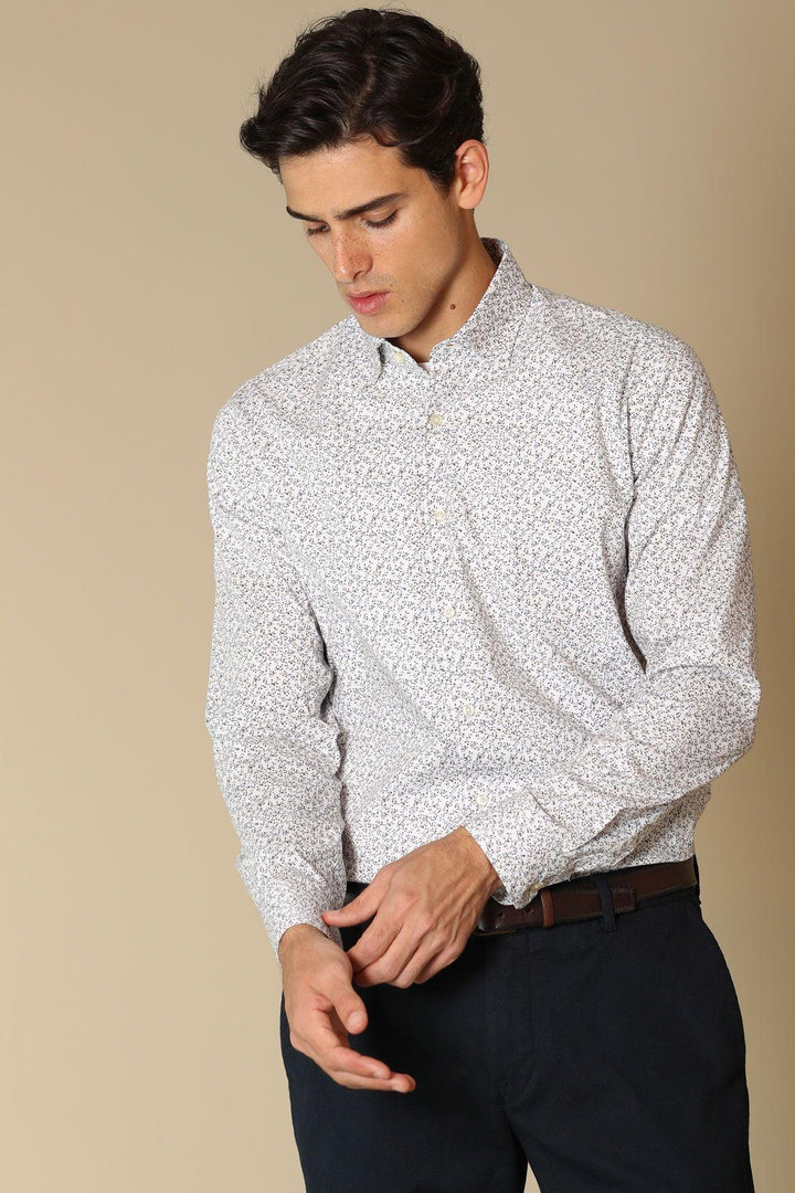 Quın Men's Smart Shirt Comfort Slim Fit Brown - The Ultimate Blend of Style and Comfort - Texmart
