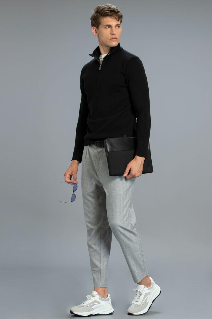 Refined Elegance: The Sophisticated Gray Tailored Chino Trousers for Men - Texmart