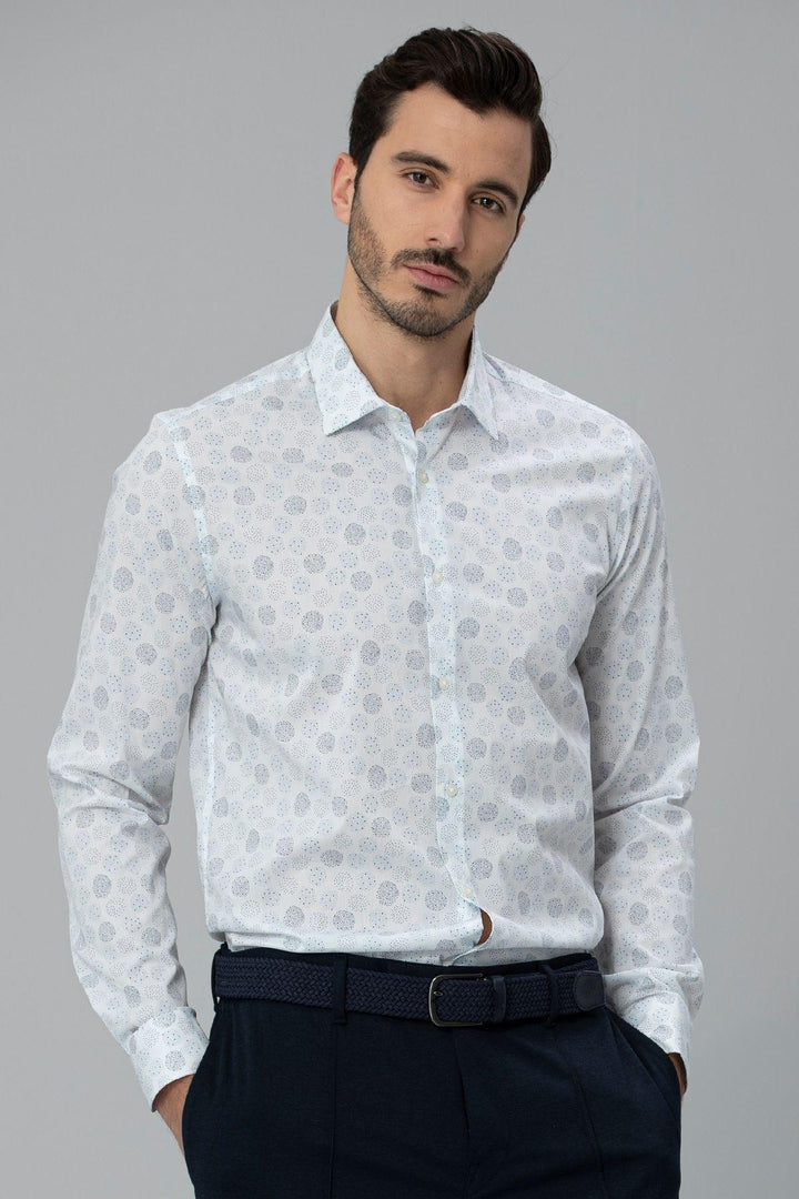 Refined Elegance: The Tailored Fit Cotton Blend Men's Smart Shirt by Rous - Texmart