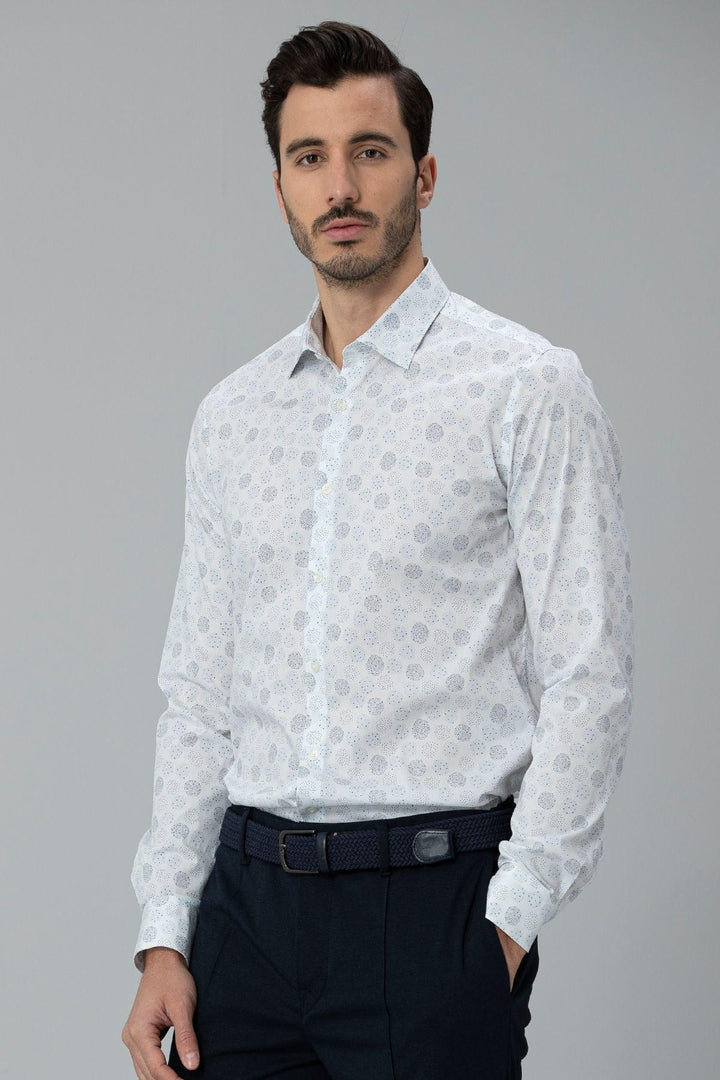 Refined Elegance: The Tailored Fit Cotton Blend Men's Smart Shirt by Rous - Texmart