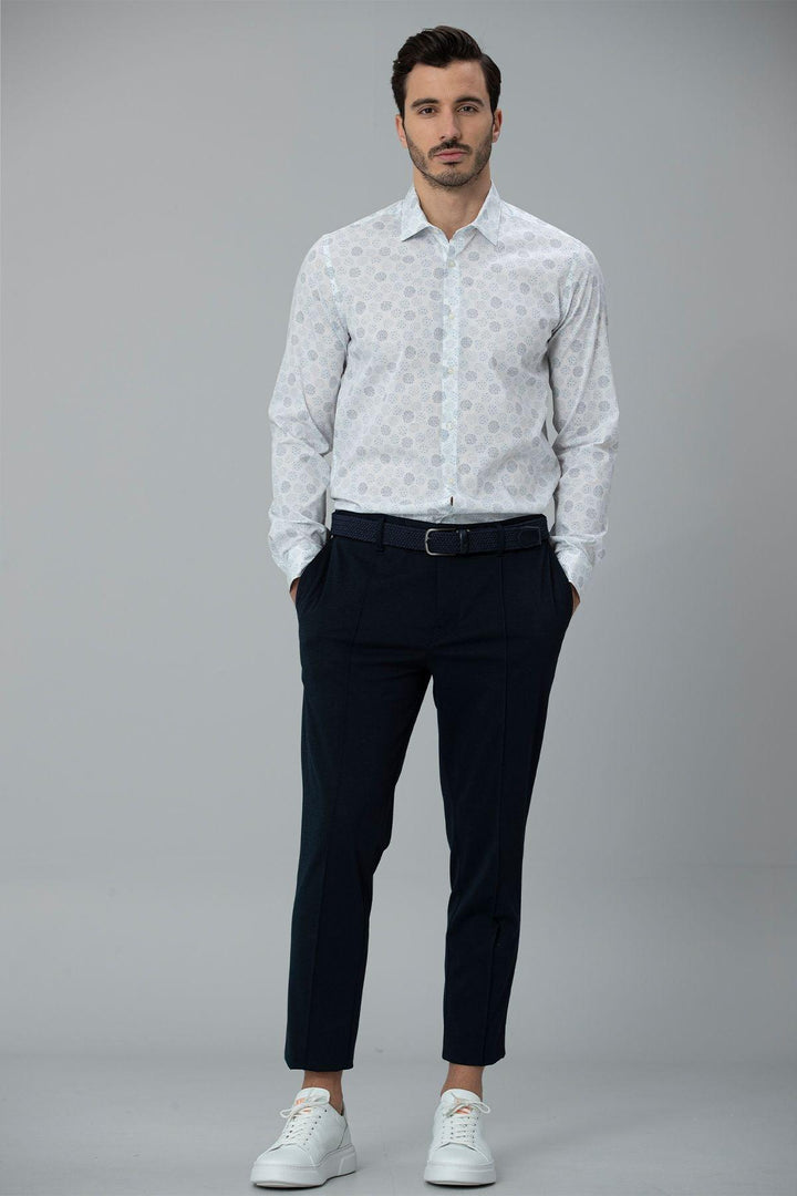 Refined Elegance: The Tailored Fit Cotton Blend Men's Smart Shirt by Rous - Texmart