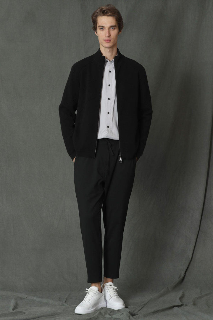 Refined Elegance: The Ultimate Tailored Fit Black Chino Pants by Alex Sports - Texmart