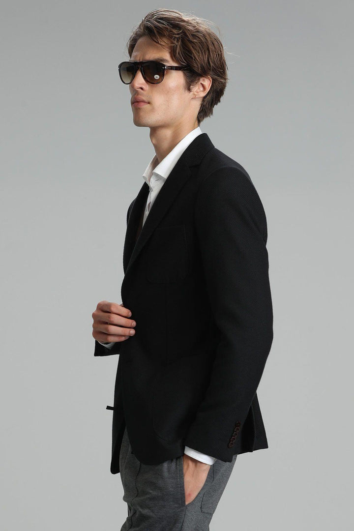 Refined Noir Slim Fit Blazer: Elevate Your Style with Cors Sports - Texmart