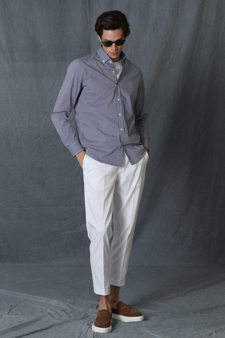 Smart White Slim Fit Chino Trousers for Men - Timeless Elegance with a Contemporary Edge - Texmart