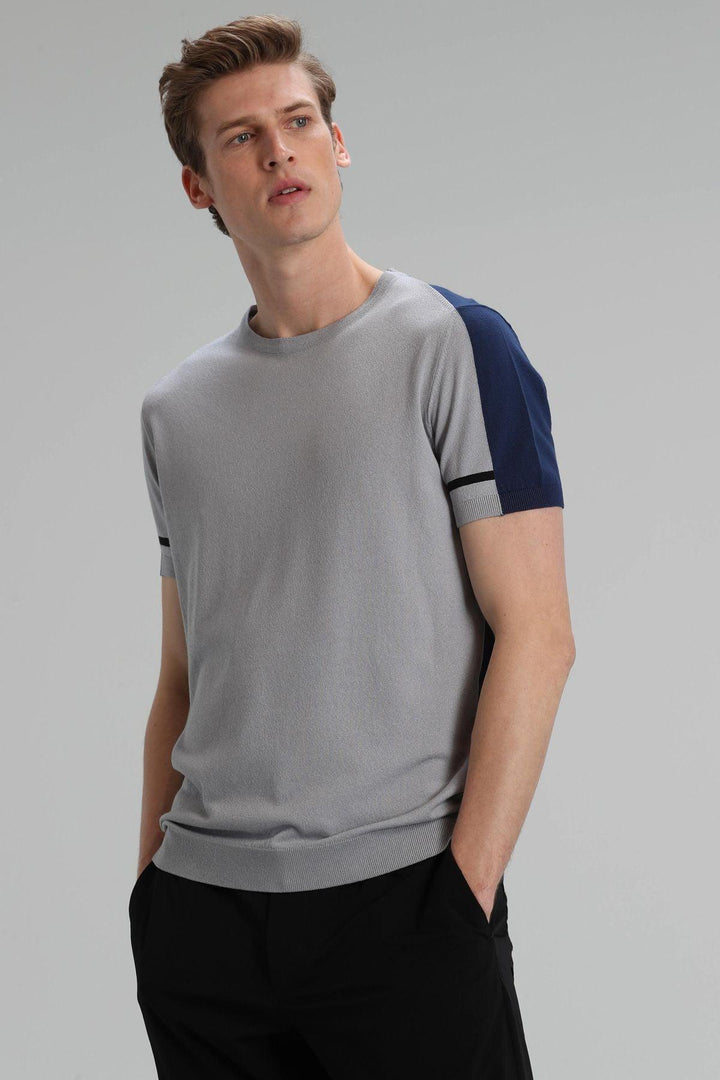 Sophisticated Gray Fusion Men's Polo Shirt by Euro Knitwear - Texmart