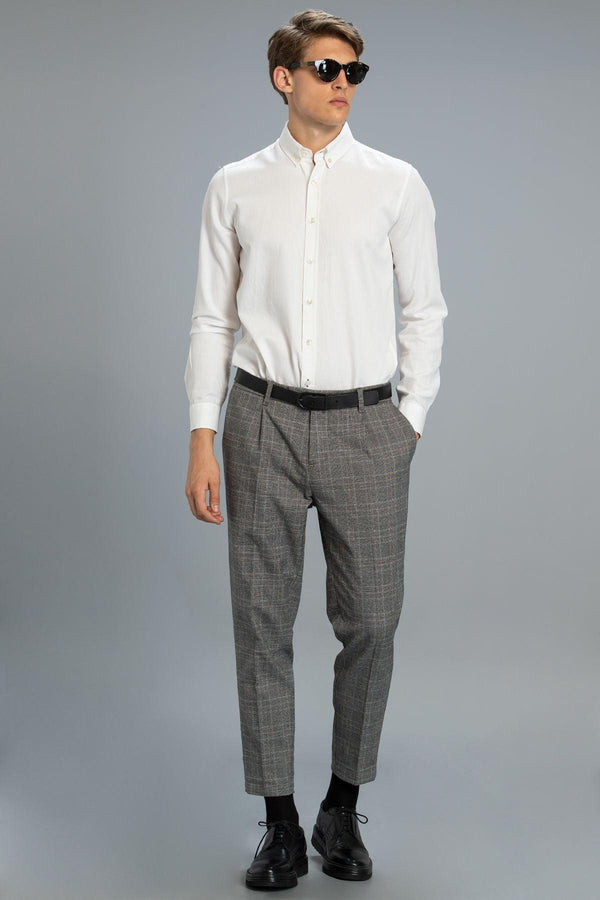 Sophisticated Gray Pleated Chinos: Elevate Your Style with our Tailored Men's Chino Trousers - Texmart