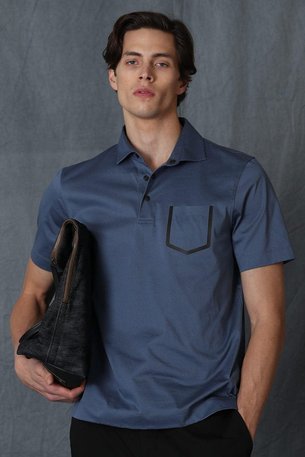 Sophisticated Indigo Men's Polo Shirt: The Epitome of Style and Comfort - Texmart