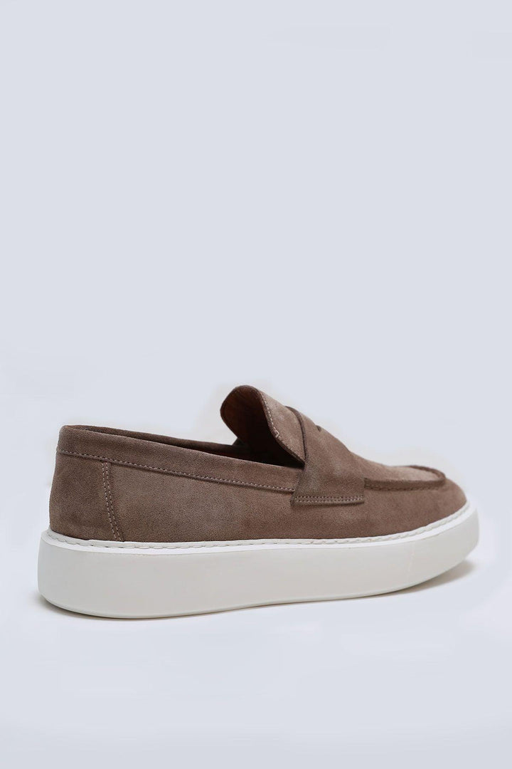 Sophisticated Leather Blend Sneakers - Beige Elegance - Texmart