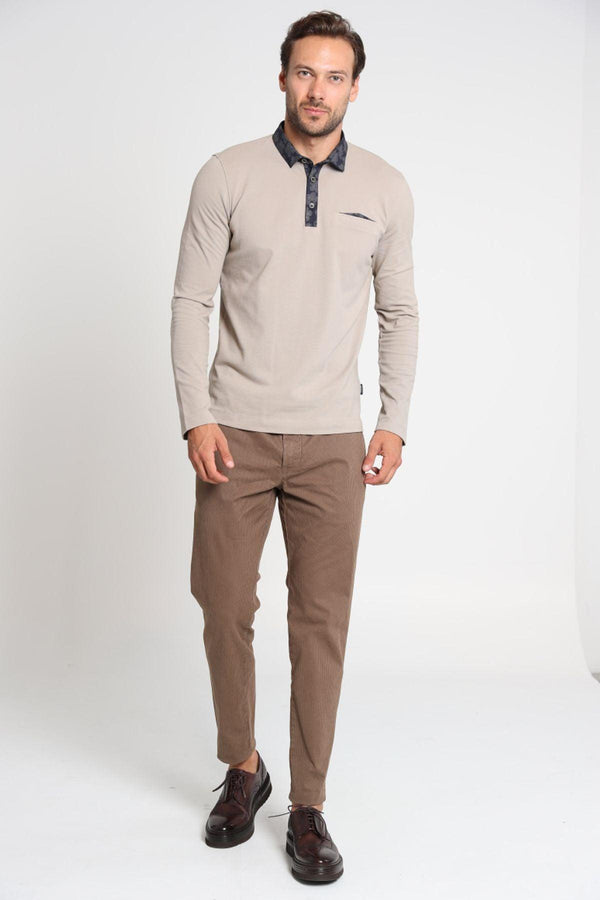 Sophisticated Sands Men's Slim Fit Beige Chino Trousers: The Ultimate Fusion of Style and Comfort - Texmart