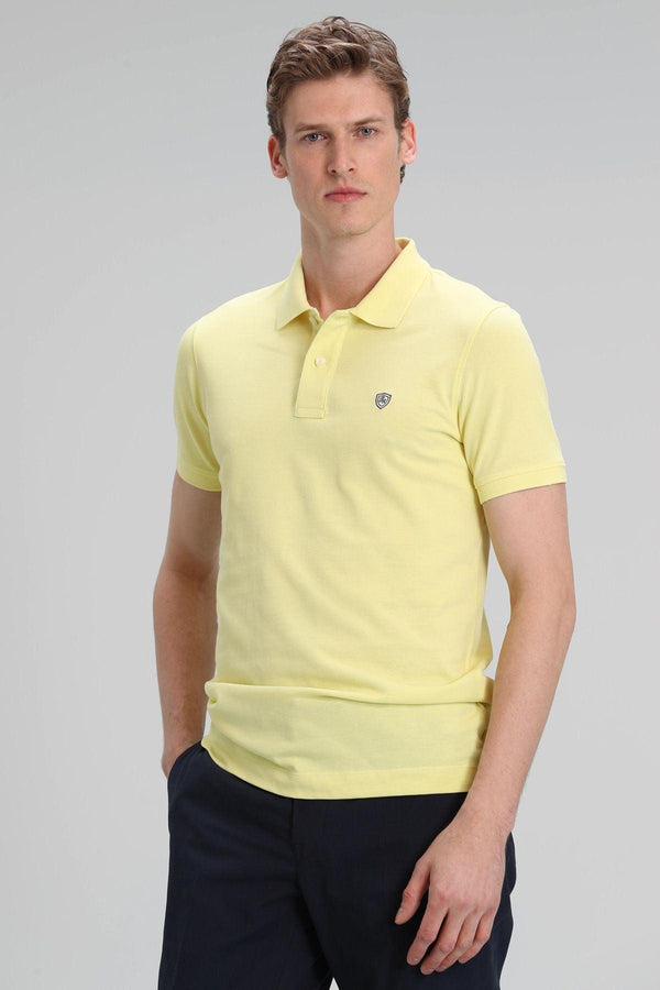 Sunshine Yellow Classic Cotton Polo Shirt for Men - Laon Sports Collection - Texmart