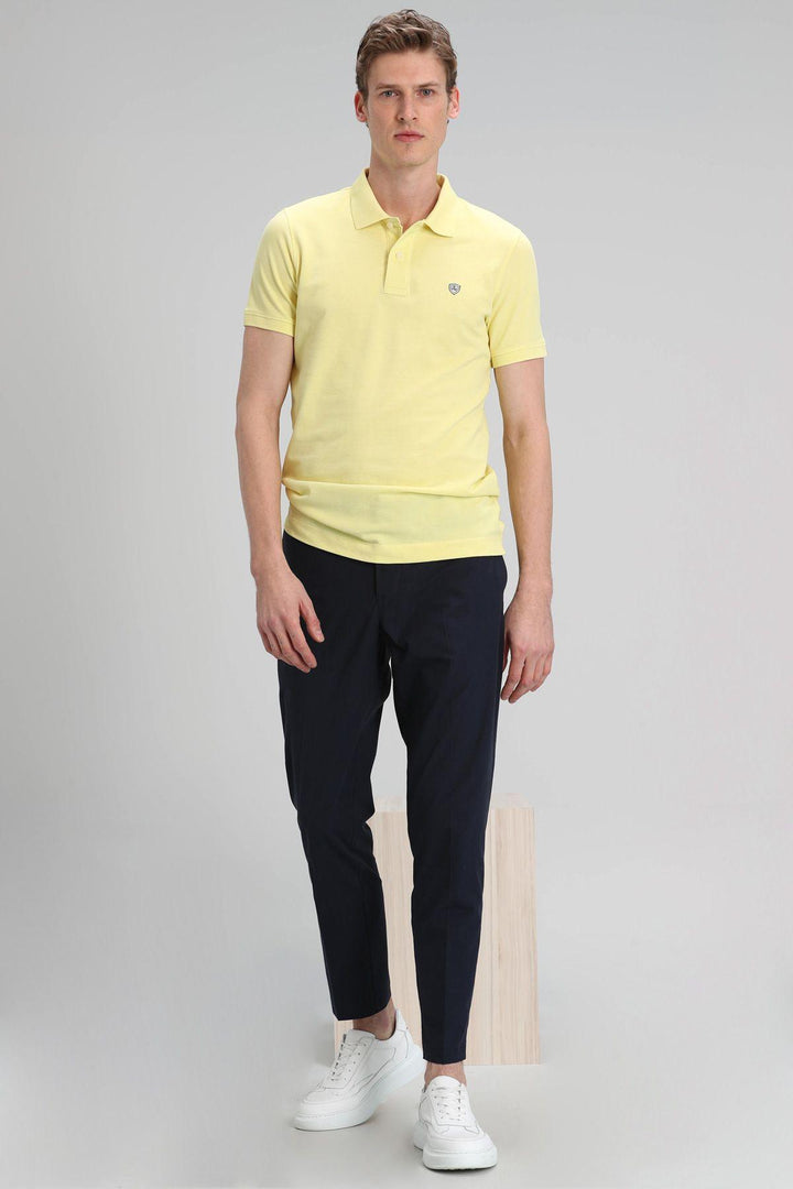 Sunshine Yellow Classic Cotton Polo Shirt for Men - Laon Sports Collection - Texmart