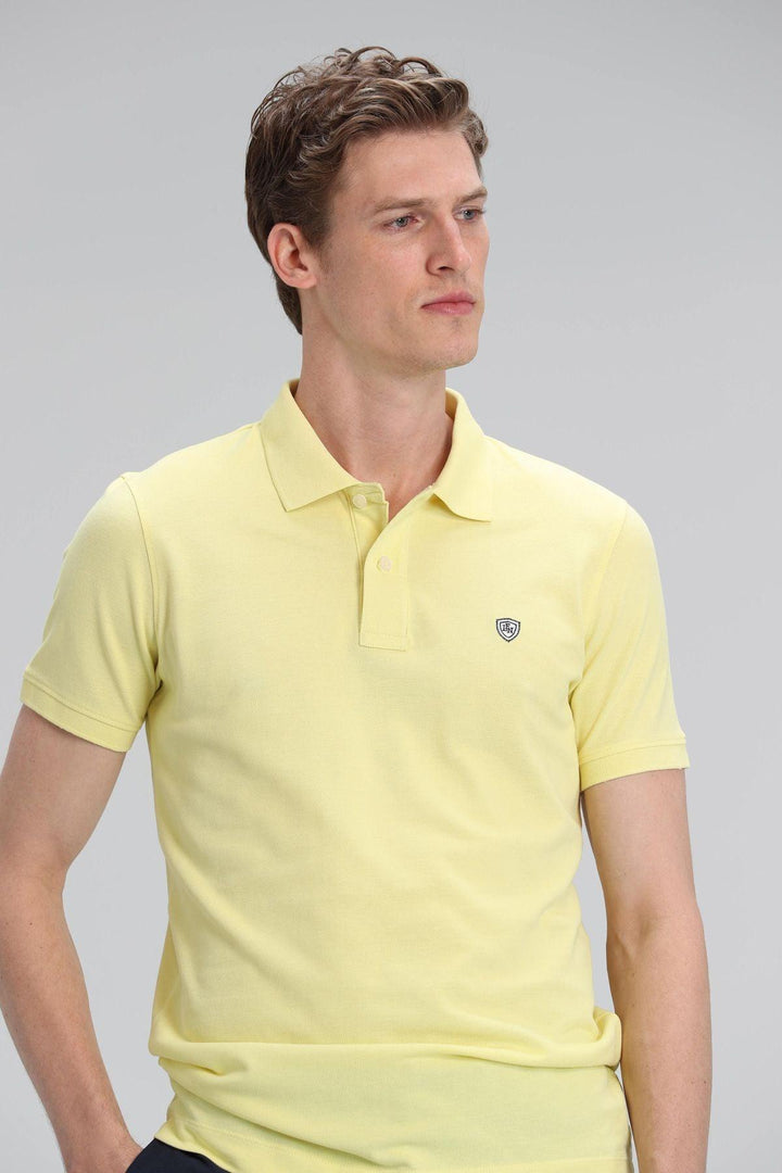 Sunshine Yellow Classic Cotton Polo Shirt for Men - Laon Sports Collection - Texmart