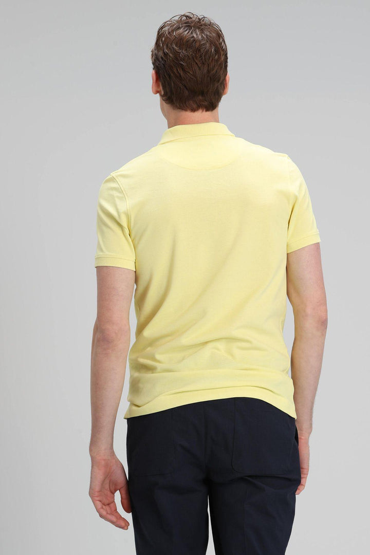 Sunshine Yellow Classic Cotton Polo Shirt for Men - Laon Sports Collection - Texmart