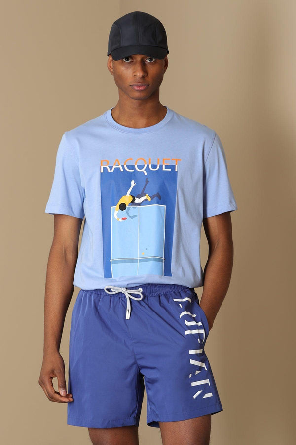 The Azure Skyline Men's Graphic Tee - Texmart