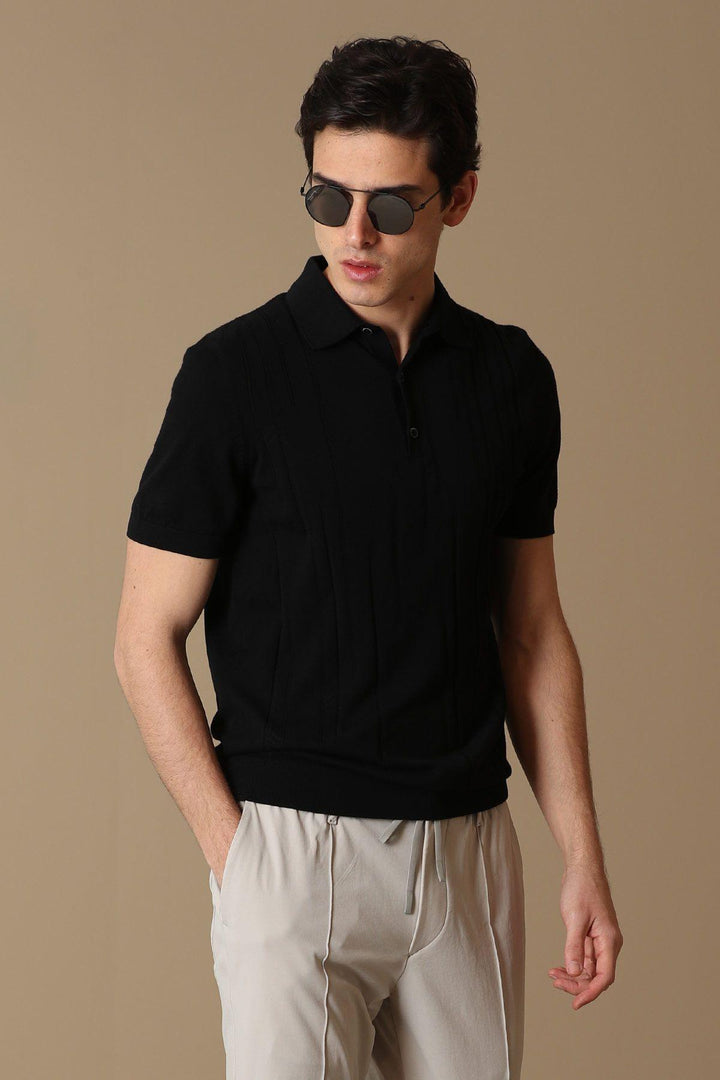 The Black Diamond Men's Short Sleeve Sweater: A Versatile Essential for Effortless Style and Comfort - Texmart