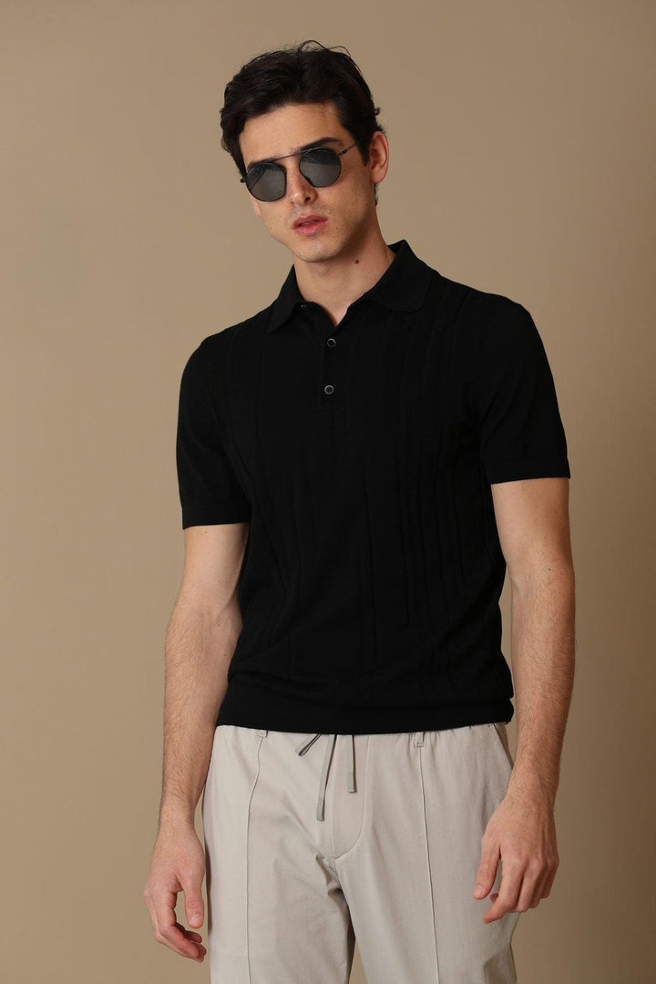 The Black Diamond Men's Short Sleeve Sweater: A Versatile Essential for Effortless Style and Comfort - Texmart