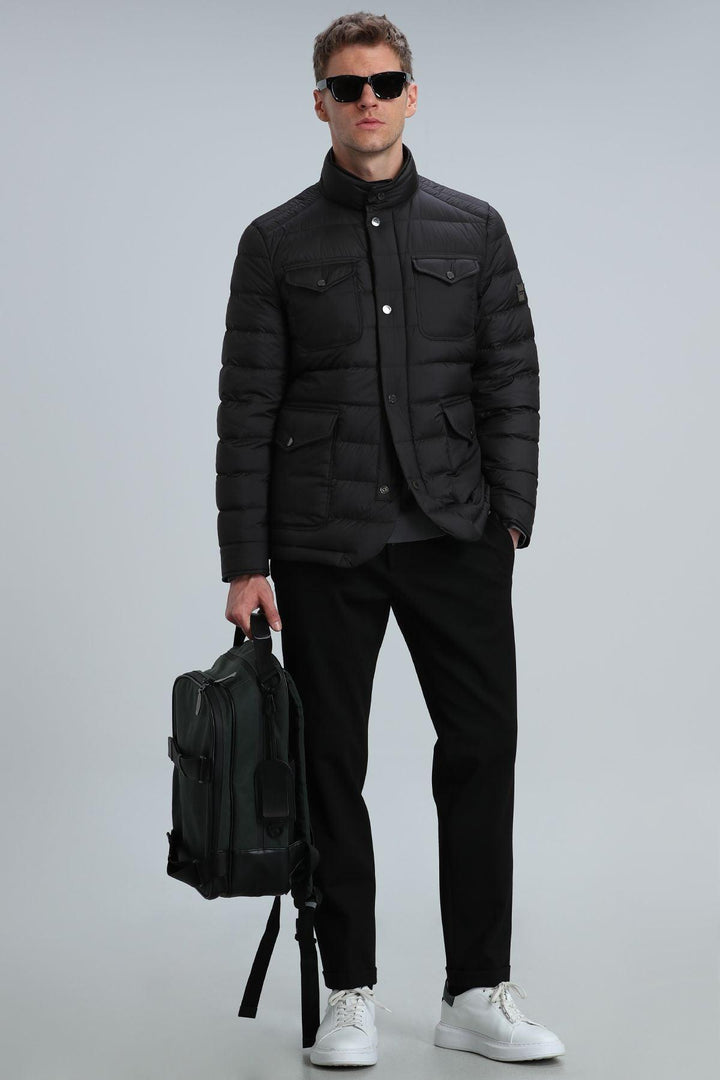 The Classic Black Feathered Gentleman's Coat - Texmart