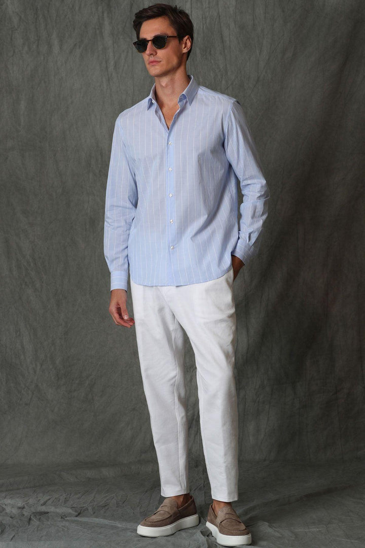 The Classic Blue Comfort Fit Men's Shirt by Kasıde: A Timeless Wardrobe Essential for the Modern Gentleman - Texmart