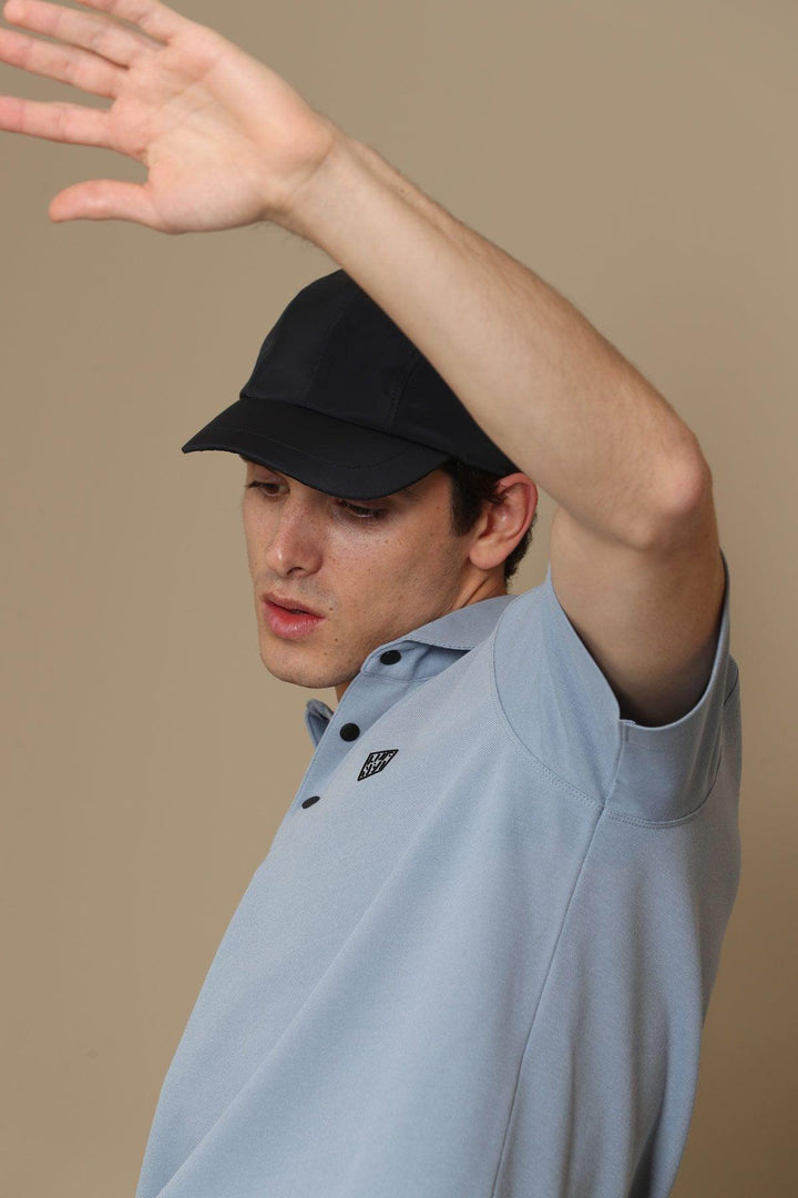 The Classic Comfort Men's Polo Shirt - Timeless Blue Elegance - Texmart