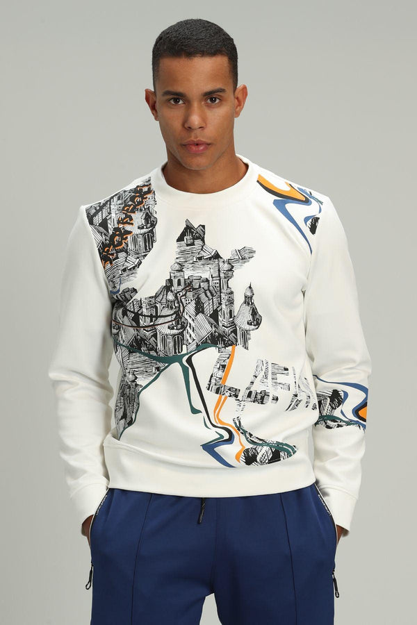 The Classic Comfort Men's Sweatshirt - Off White: A Perfect Blend of Style and Coziness - Texmart