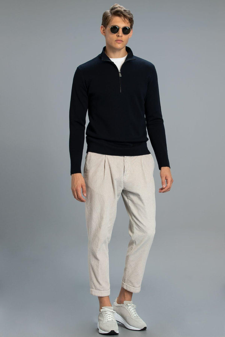 The Classic Ecru Tailored Chino Trousers for Stylish Men - Texmart