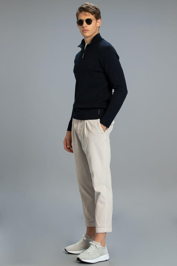 The Classic Ecru Tailored Chino Trousers for Stylish Men - Texmart