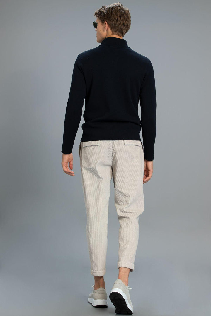 The Classic Ecru Tailored Chino Trousers for Stylish Men - Texmart