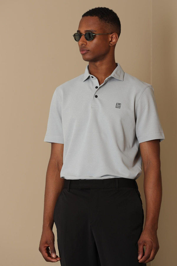 The Classic Gray Cotton Blend Polo Shirt for Men - A Perfect Blend of Style and Comfort! - Texmart