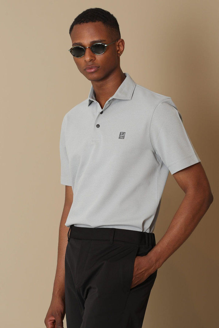 The Classic Gray Cotton Blend Polo Shirt for Men - A Perfect Blend of Style and Comfort! - Texmart