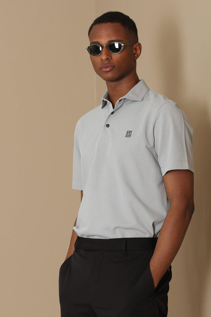 The Classic Gray Cotton Blend Polo Shirt for Men - A Perfect Blend of Style and Comfort! - Texmart