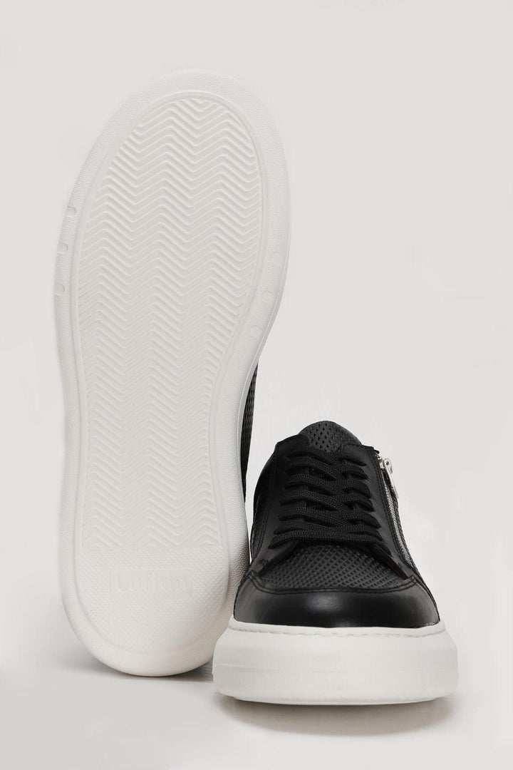 The Classic Noir Leather Sneakers - Texmart