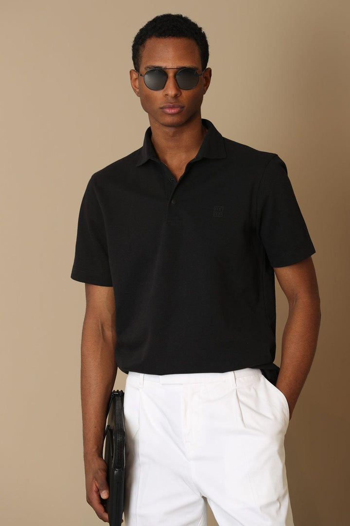 The Classic Noir Men's Polo Shirt: Unleash Timeless Elegance in Sleek Black - Texmart