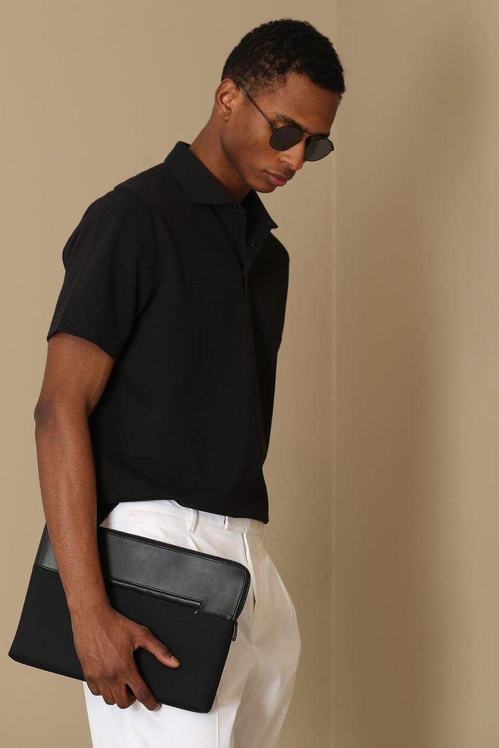 The Classic Noir Men's Polo Shirt: Unleash Timeless Elegance in Sleek Black - Texmart