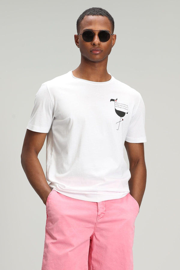 The Classic White Cotton Graphic Tee for Men - Timeless Style and Comfort - Texmart