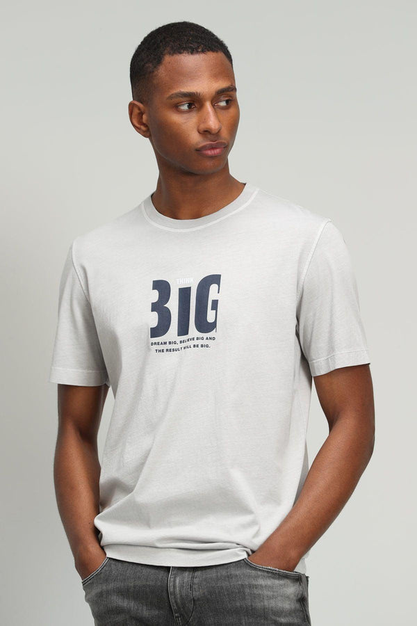 The Contemporary Edge Graphic Tee in Light Gray: A Modern Twist on Men's Style - Texmart