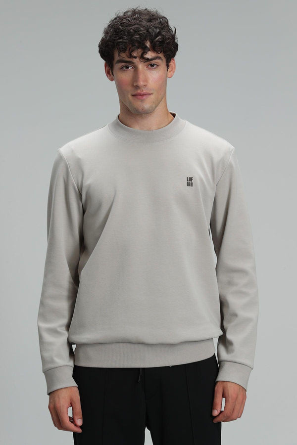 The CozyBlend Men's Beige Knit Sweatshirt: Comfort and Style Combined - Texmart