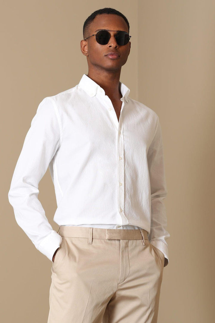 The Crisp Cotton Elegance: Men's Smart Casual Shirt - A Perfect Blend of Comfort and Style - Texmart