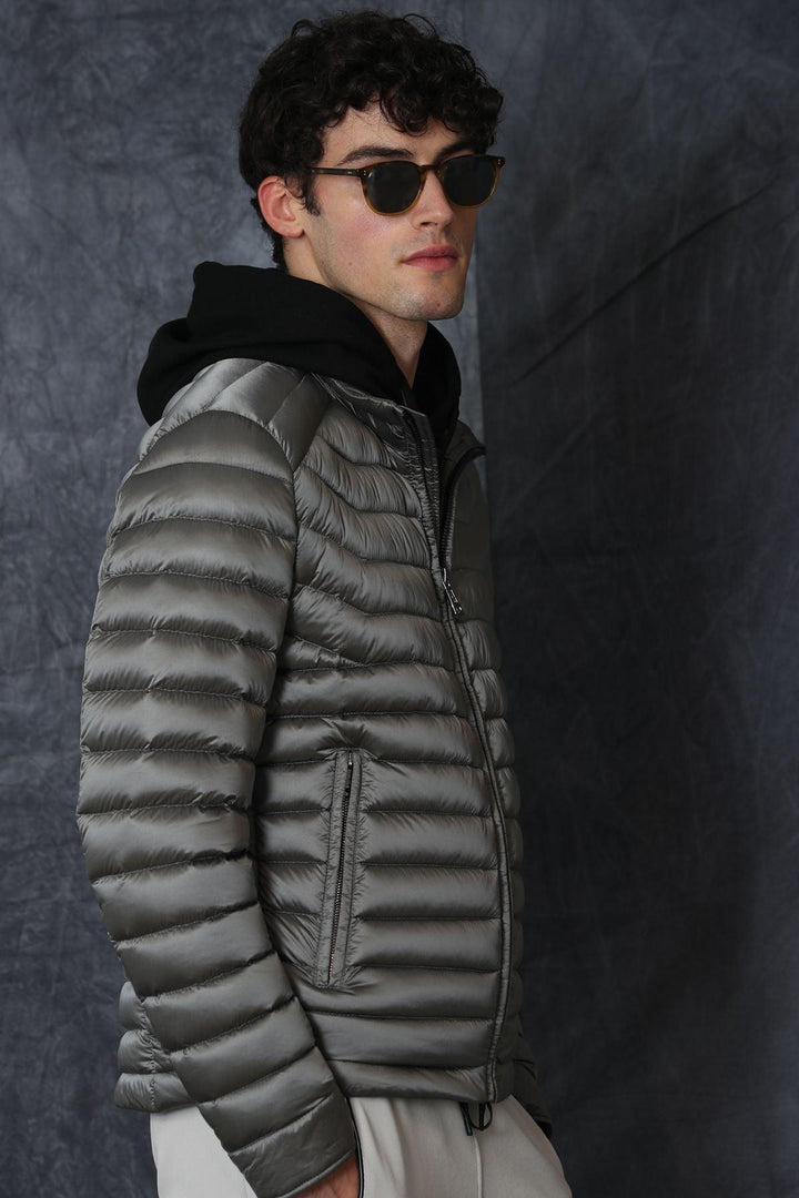 The Dapper Gray Goose Feather Men's Coat: Elevate Your Style and Warmth - Texmart