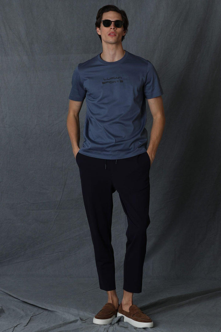 The Dark Blue Modern Graphic T-Shirt: A Stylish Blend of Comfort and Sophistication - Texmart