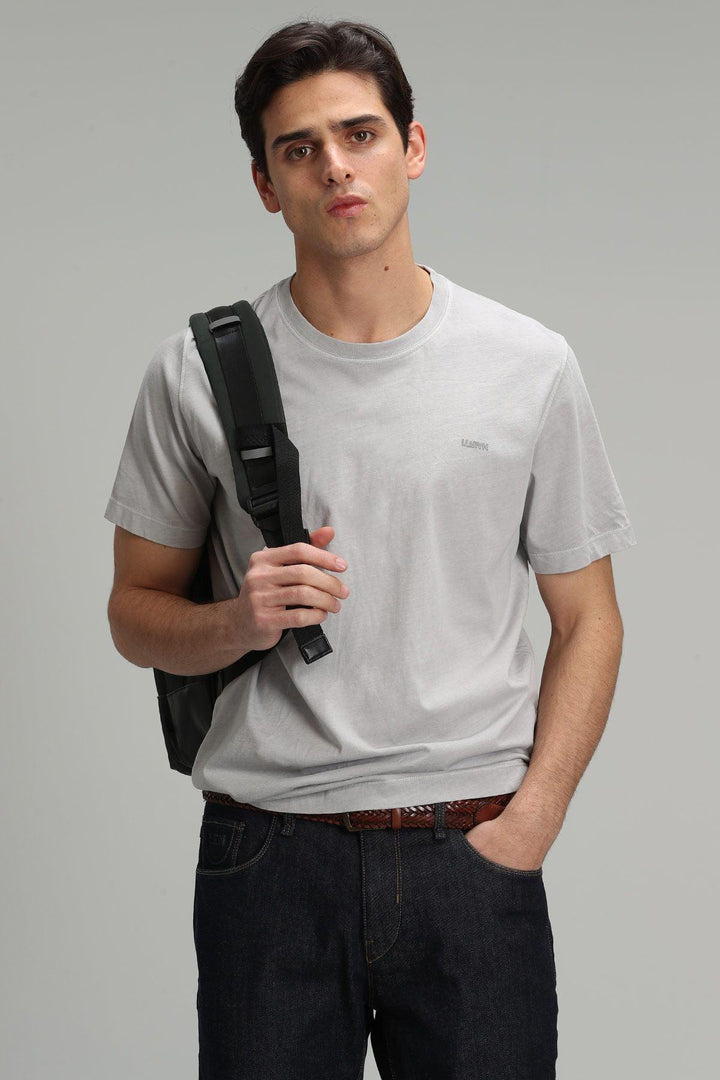 The Essential Gray Cotton Knit T-Shirt for Men - A Timeless Wardrobe Staple - Texmart