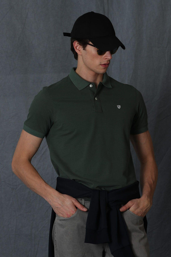 The Green Knit Polo Neck Men's T-Shirt by Laon Sports: A Stylish and Comfortable Wardrobe Essential - Texmart