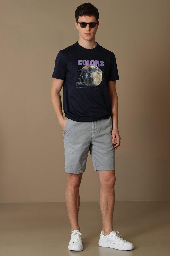 The "Nautical Vibes Navy Blue Modern Graphic Tee" - Texmart