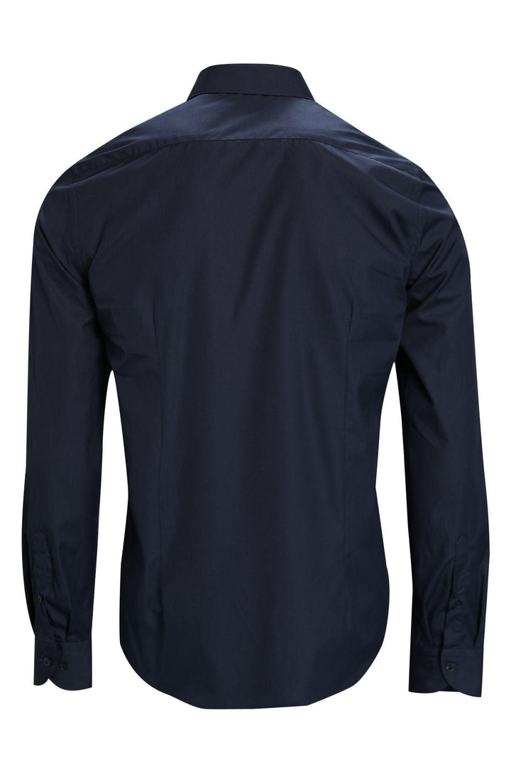 The Navy Elegance Men's Smart Shirt: A Timeless Slim Fit Essential - Texmart